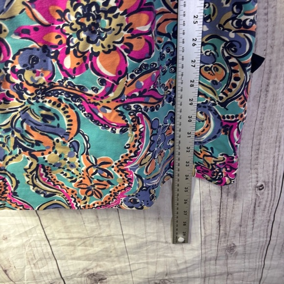 Lilly Pulitzer Francesca Aqua Bait Sleeveless preppy Paisley Print Dress XS - Picture 3 of 8